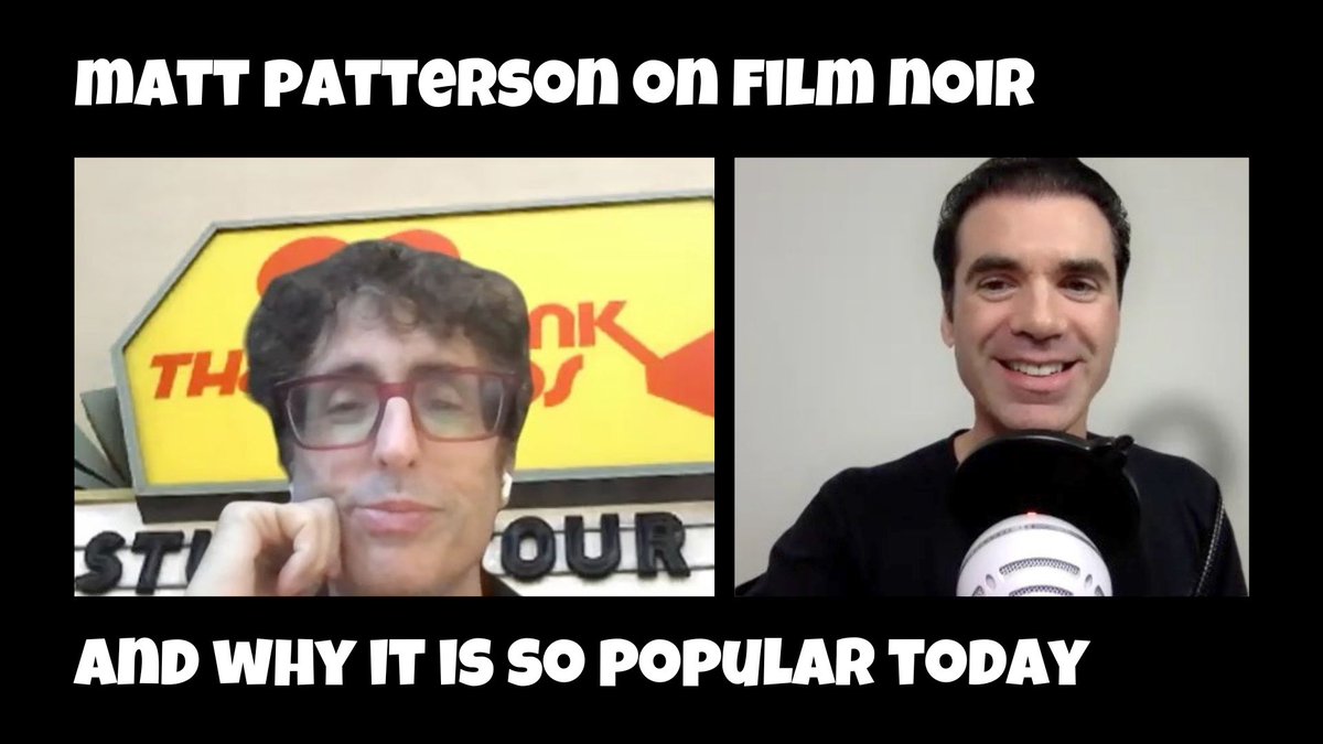 StevenEHerrera's tweet photo. Today on my @HerreraOnHLWD podcast &amp; channel, I talk about film noir with Matt Patterson. Matt explains what film noir is and why it is popular today. He also covers TV channels and streamers that have classic films.
Listen:
https://t.co/zmwWY7ifiJ
Watch:
https://t.co/3Llz7dtSOP https://t.co/ymqecSE0Hl