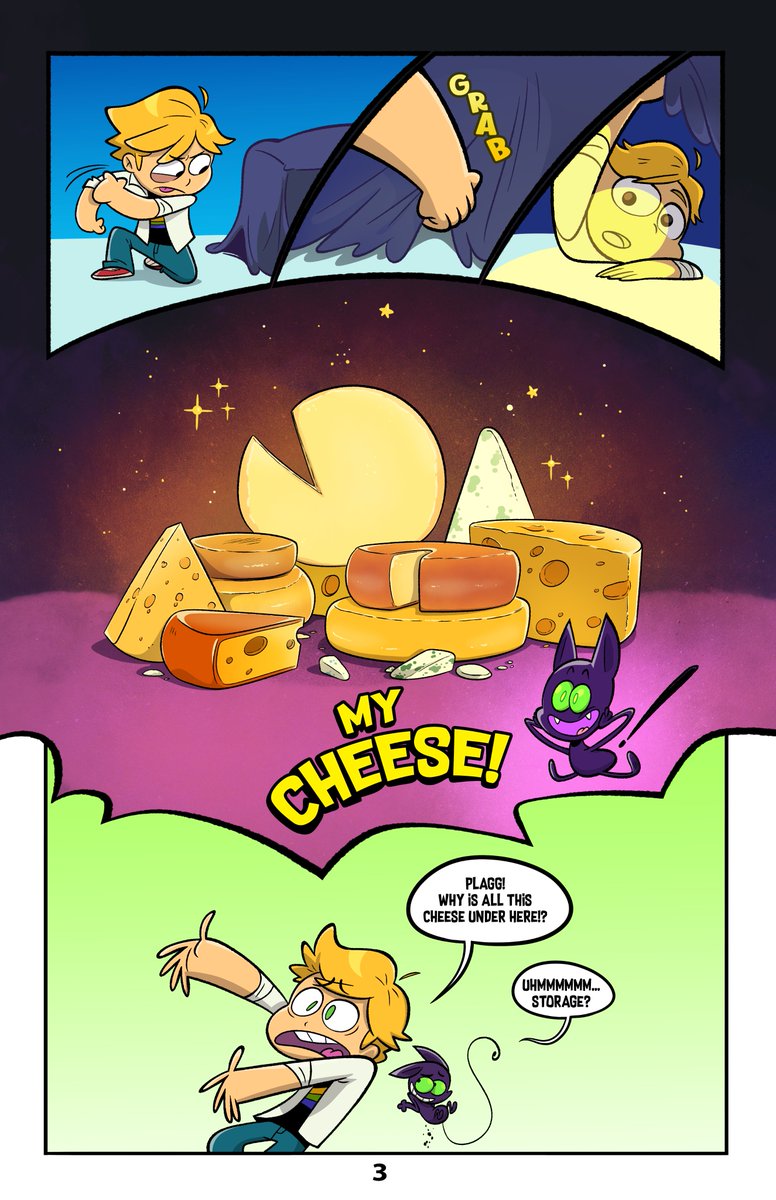 graverstone's tweet photo. I said I wanted to see more silly Miraculous comics, so I took it upon myself to make my own 😤 Growing up with cartoony comics like @PapercutzGN , @boomstudios, or @MadCaveStudios  you just can't help but just pick up a pencil and do it yourself! #MiraculousLadybug https://t.co/YntXTetRQf