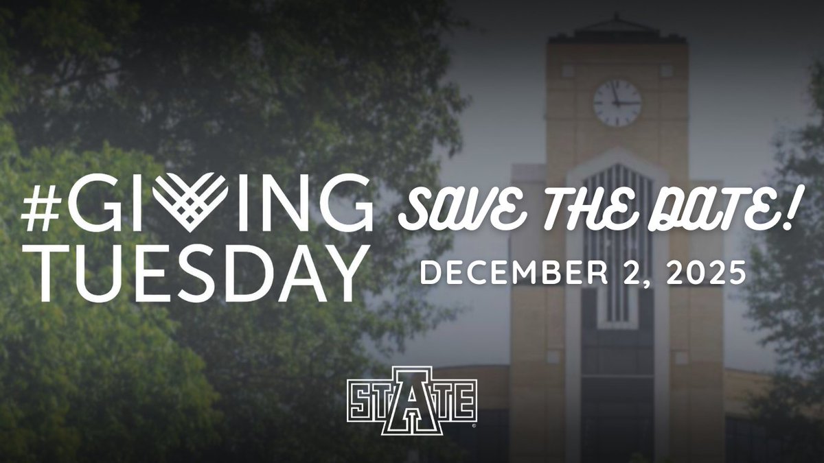 AStateAlumni's tweet image. One week until Giving Tuesday!

Your gift will support the Student Emergency Fund, helping A‑State students.

AStateAlumni.org/GivingTuesday

#GivingTuesday #SEF