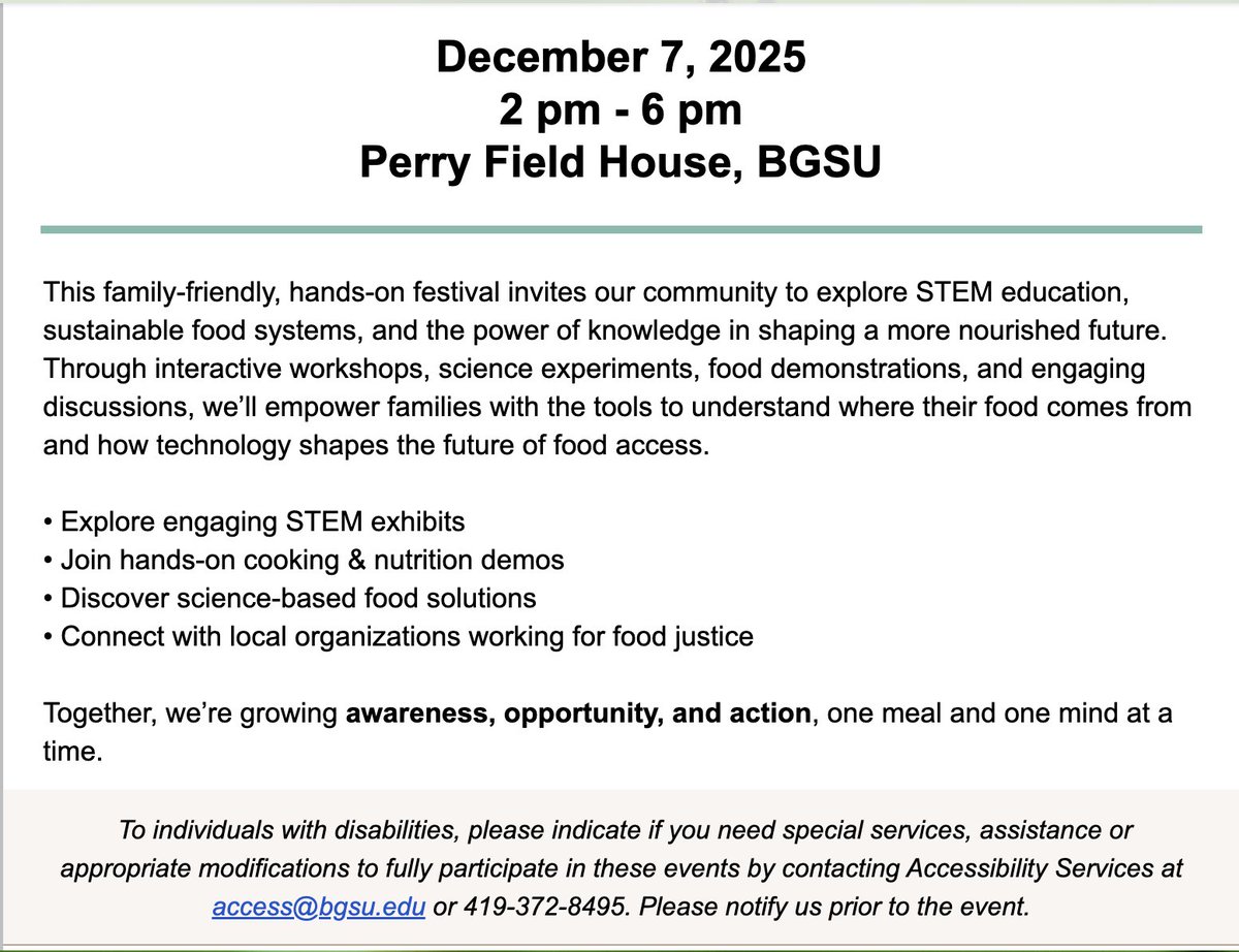 CoyOCSSteam's tweet photo. BGSU is sponsoring STEM Plate! Here is the link to register: https://t.co/kJGZr9WiYN https://t.co/6TIfKuppNJ
