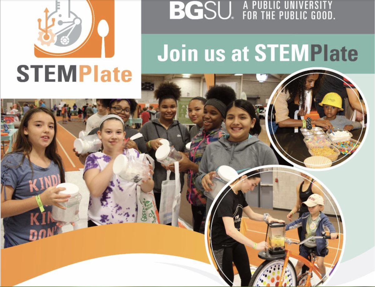 CoyOCSSteam's tweet photo. BGSU is sponsoring STEM Plate! Here is the link to register: https://t.co/kJGZr9WiYN https://t.co/6TIfKuppNJ