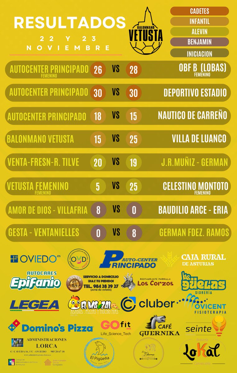 BM_Vetusta's tweet image. 🟡 HORARIOS FIN DE SEMANA 

22 - 23 de noviembre 

#SomosFamilia💛