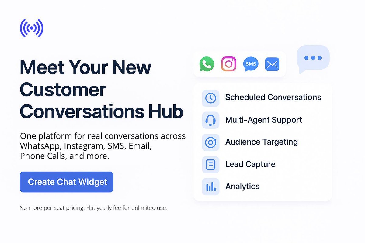 PushEngage's tweet image. Big news at PushEngage.
Just in time for Black Friday, we are introducing our new Multi Channel Chat Widget for WordPress and WooCommerce. Most companies are focused on discounts right now. We decided to focus on value.

#PushEngage #ChatWidget #EcommerceTools #BlackFriday