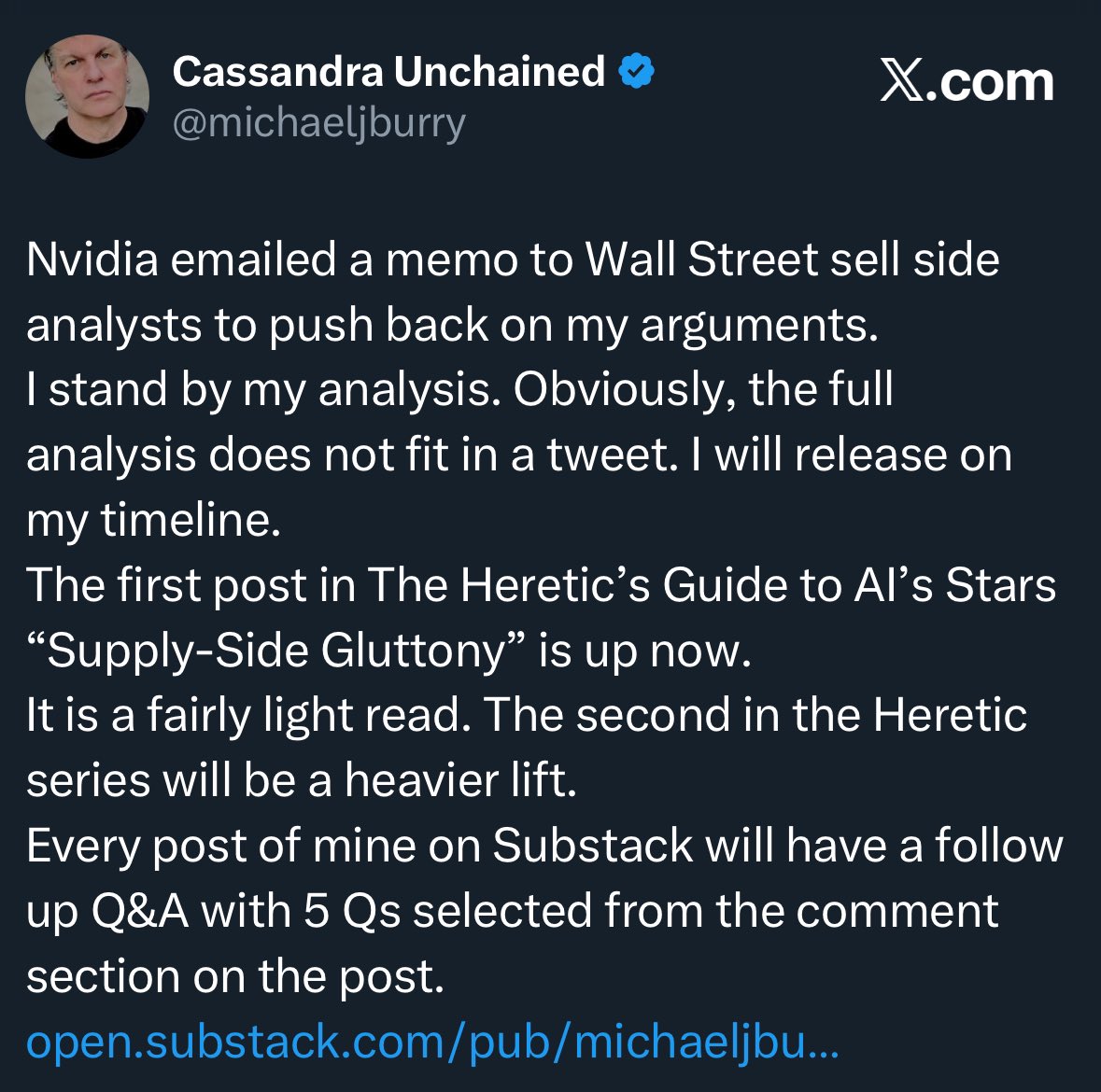 Update: he’ll be hosting Q&amp;A