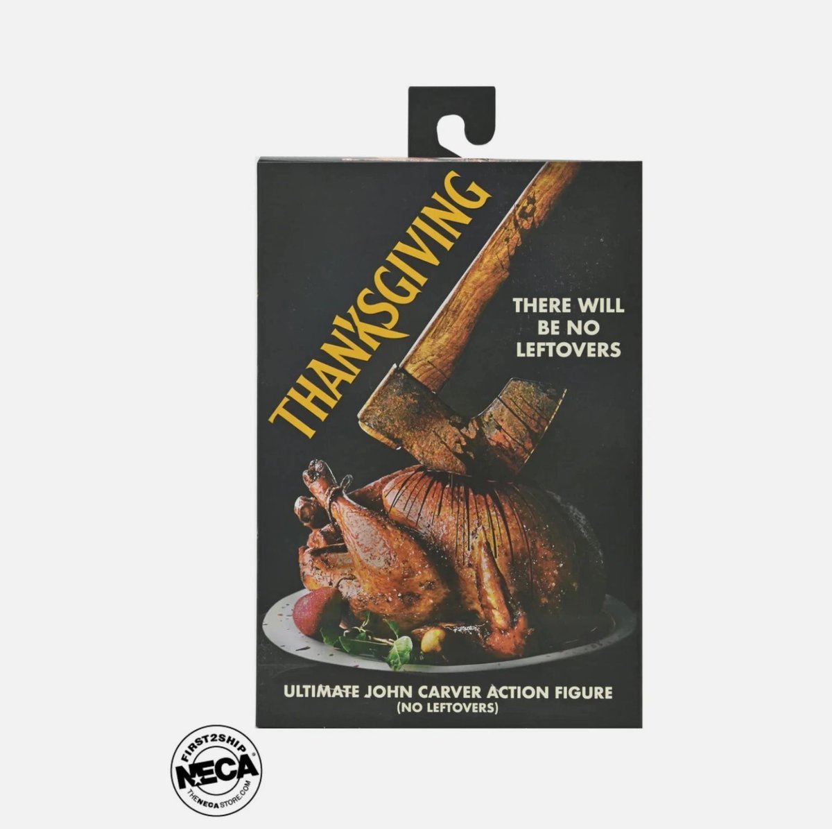 LastSlateVideo's tweet image. Available NOW from lastslatevideo.co.uk - Brand new from NECA Thanksgiving - Ultimate “No Leftovers” John Carver 7” Scale Action Figure
Be the first to grab it now - Warning: There will be 'No Leftovers '  - Get it by Thursday #Thanksgiving