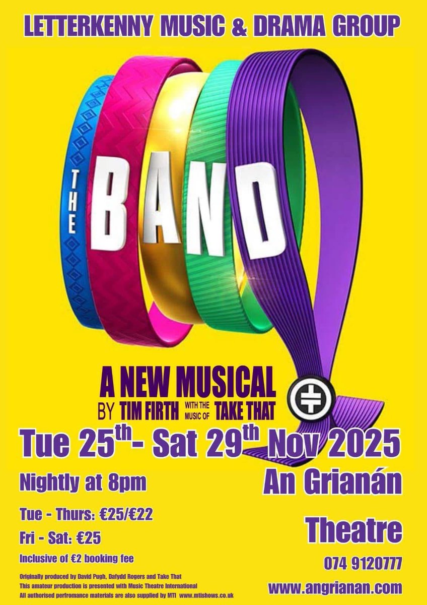 We want to wish our lovely friends at Letterkenny Music and Drama Group the very best of luck as they open the Irish Première of “The Band” tomorrow night in An Grianán Theatre! 🌟
Have an amazing opening night and a fantastic run ✨