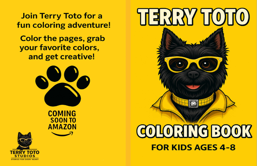 TERRYTOTO_XRPL's tweet image. The Terry Toto Coloring Book: For Kids Ages 4–8 is coming soon to Amazon!

We’re bringing the world of Toto straight into your home packed with bold lines, fun scenes, and pages that spark pure creativity.

Get ready for a coloring adventure your little ones will love. 🐾💛✨