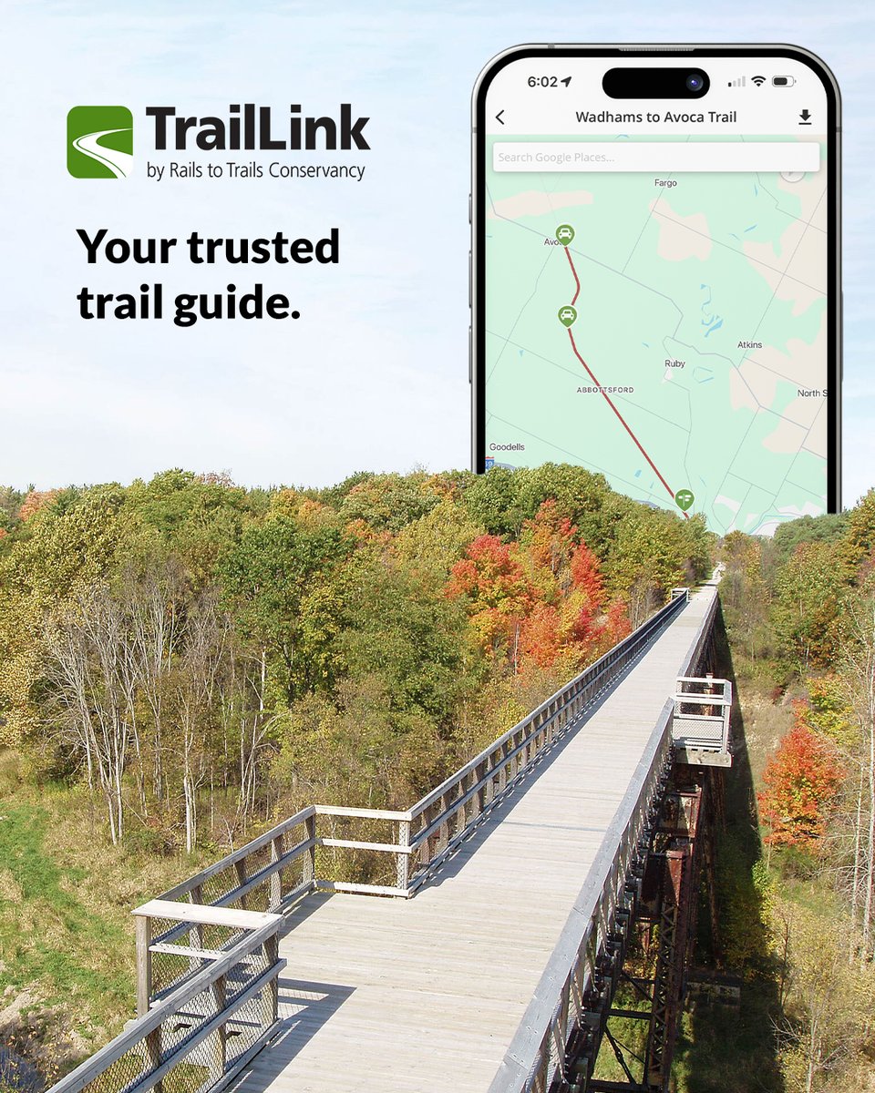 railstotrails's tweet image. Fall is waiting for you on the trail. With TrailLink, find a perfect path to walk, ride, run and enjoy the season.

From maps to foliage photos, let TrailLink be your guide to getting out on the trail this fall.  

Download the TrailLink app for free: TrailLink.com