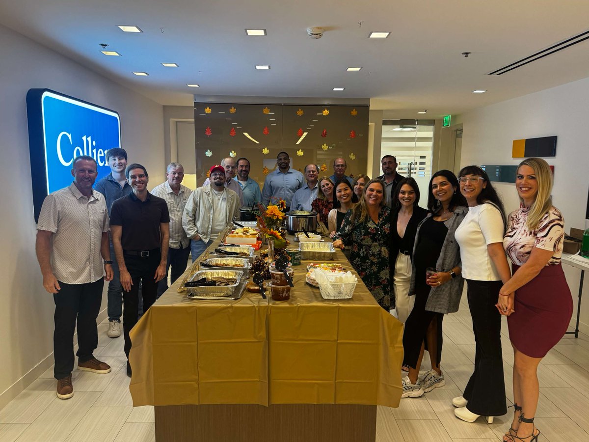 Our Orlando office came together for a festive office potluck last Thursday! Great food, great company, and a fun way to kick off the Thanksgiving season.

#Colliers #ThanksgivingPotluck #Orlando