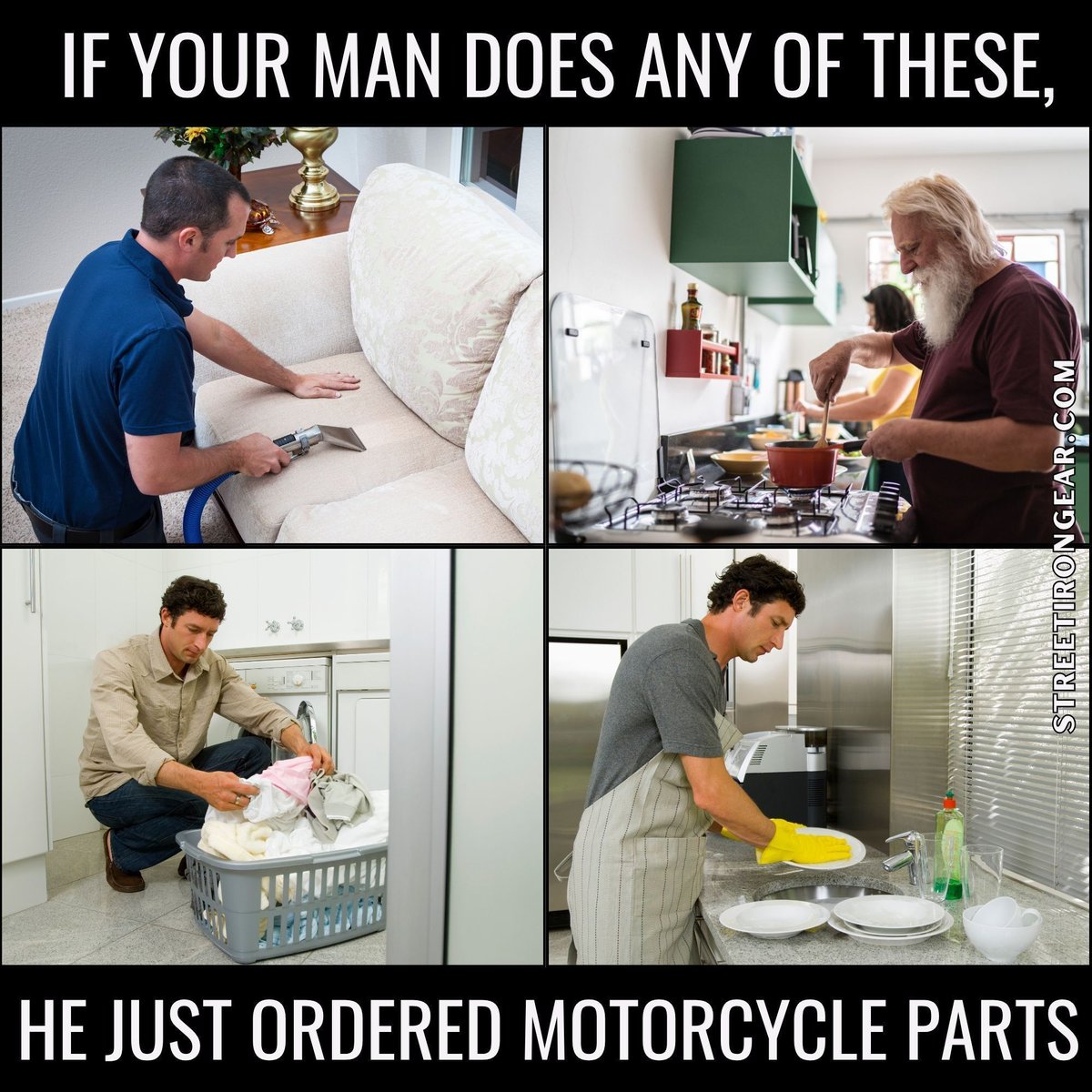 StreetIronGear's tweet image. If you see this level of domestic effort, you know exactly what landed in the shopping cart. Time to check the bank account.

#BikerHumor #MotorcycleParts #ProjectBike #MarriageGoals #FunnyMemes #MotorcycleLife #StreetIronGear #DomesticBliss