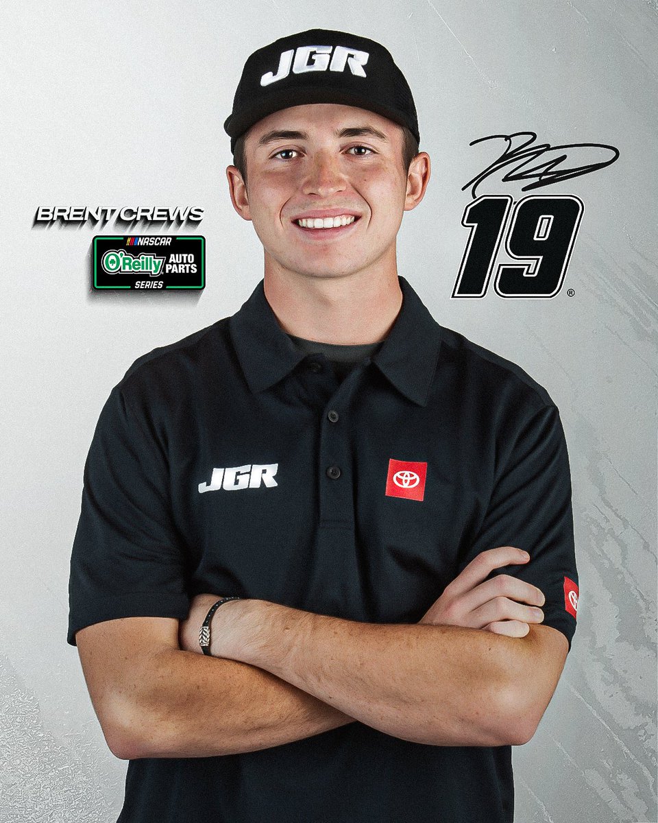 JoeGibbsRacing's tweet image. 🚨 NEWS 🚨 

Toyota Development Driver Brent Crews will pilot the No. 19 Toyota GR Supra in the NASCAR O’Reilly Auto Parts Series for 29 races in 2026!

#TeamToyota