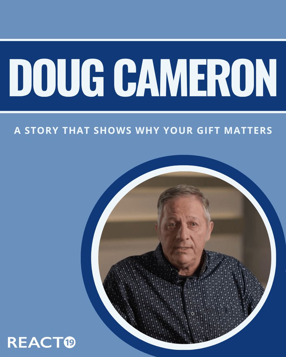 React19org's tweet image. Doug Cameron was healthy until one shot changed everything. Today, he’s fighting to rebuild his life, just like so many others navigating overwhelming medical expenses.

React19’s Care Fund Medical Grant Program exists to support people like Doug with critical financial…