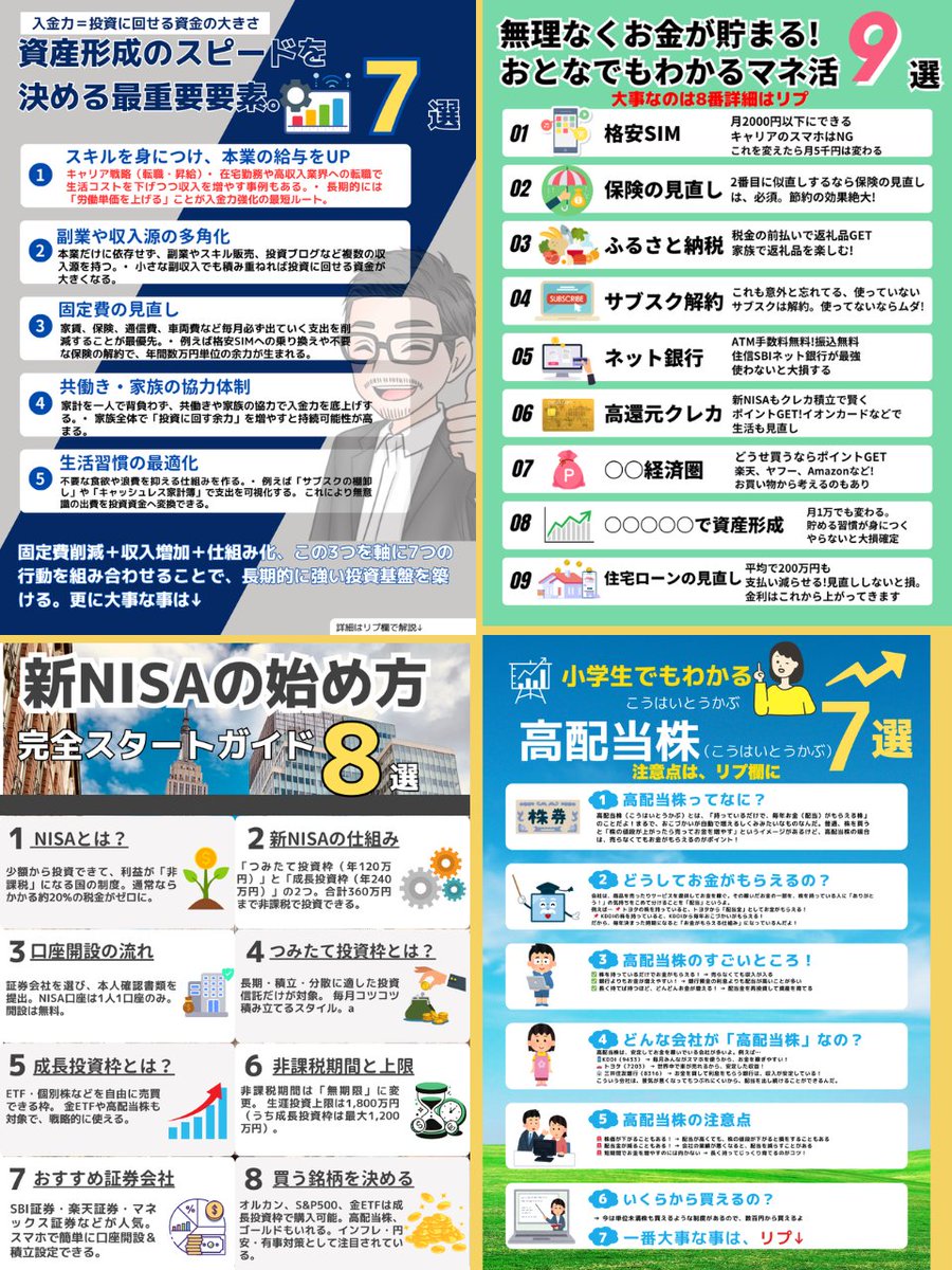 資産形成のスピードを高めたい方は図解をチェック！ 副業頑張るぞー👇