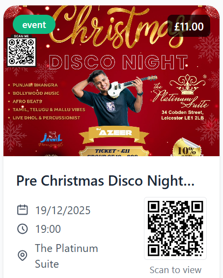 LWILUK's tweet photo. https://t.co/kEzcPo9nn7
Buy ticket for Pre- chrismas disco night 2025

#Leicester #Chrismas https://t.co/SfByJarMCA