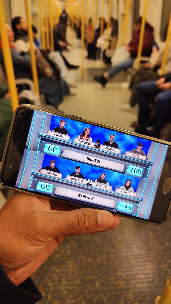 Bobby_Seagull's tweet image. When you&apos;re travelling and having to watch #UniversityChallenge on the London underground 🤓🚝

PS I have headphones but apologise to fellow passengers if I excitedly shout out answers 🙉

PPS apologies @amolrajan that I&apos;m watching a bit delayed so miss out on the Twitter/X live…