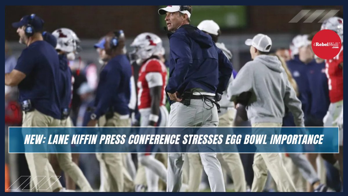 🔴Rebel Talk Podcast🔵
  • Lane Kiffin presser discussion
  • Significance of Egg Bowl
  • Ole Miss players rally on social media

Watch HERE: youtube.com/watch?v=QyAttb…