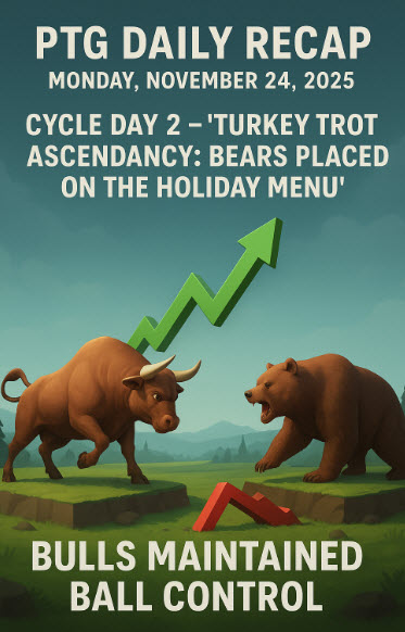 PolarisTrading's tweet image. Cycle Day 2 – “Turkey Trot Ascendancy: Bears Placed on the Holiday Menu”

polaristradinggroup.com/ptg-daily-reca…