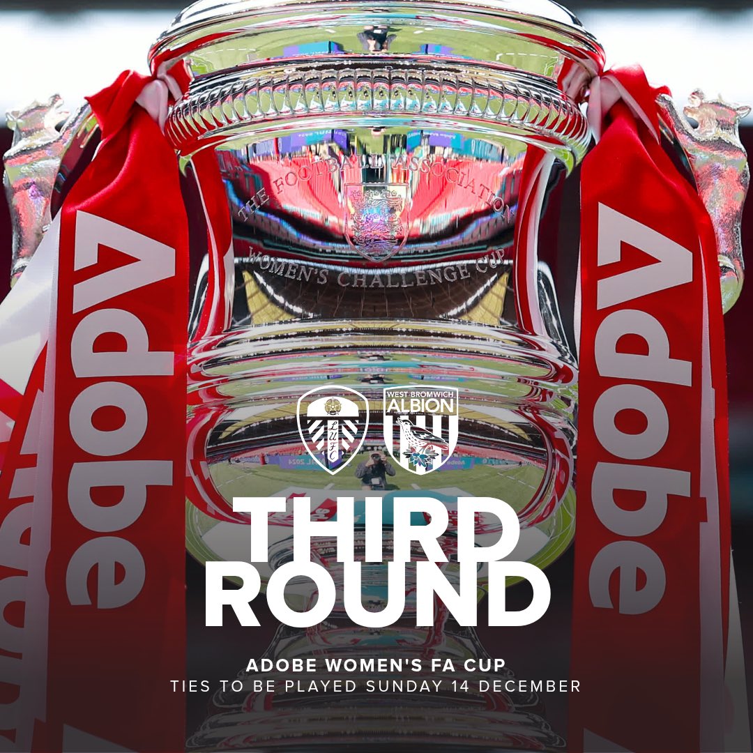 📅 After yesterday’s win, we will face West Brom in the <a href="/AdobeWFACup/">Adobe Women's FA Cup</a> Third Round, with ties set to be played on Sunday 14 December
