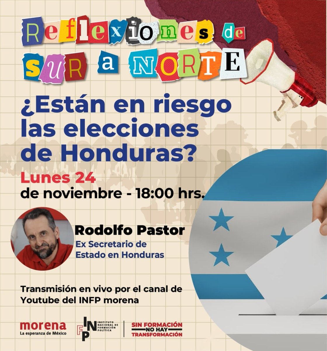 infp_int's tweet image. 🇭🇳La presidenta de Honduras  Xiomara Castro denunció que se lleva a  cabo una &quot;conspiración criminal para golpe electoral&quot;.  ¿Qué está en juego en estas próximas elecciones, donde Rixi Moncada se presenta como la opción del Partido Libre
🎙️ Entrevista Rodolfo Pastor  @RudoPastor