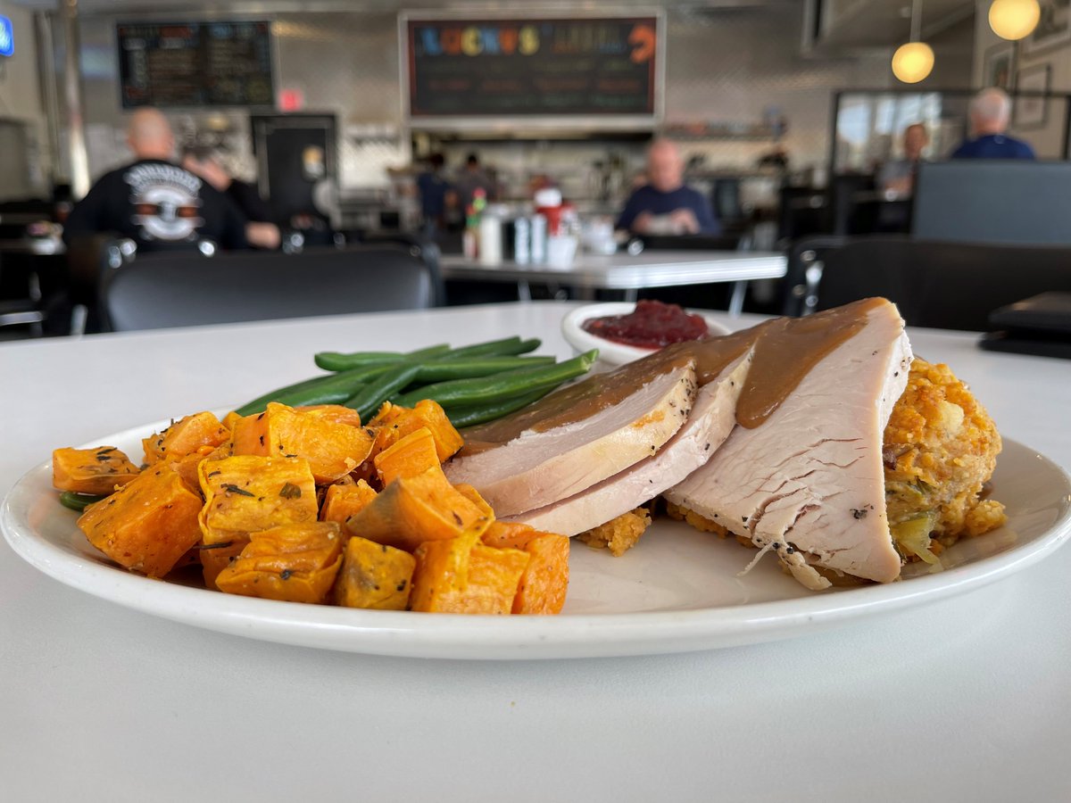 Don't miss out on our special Turkey &amp; Dressing plate! Available thru Wednesday!