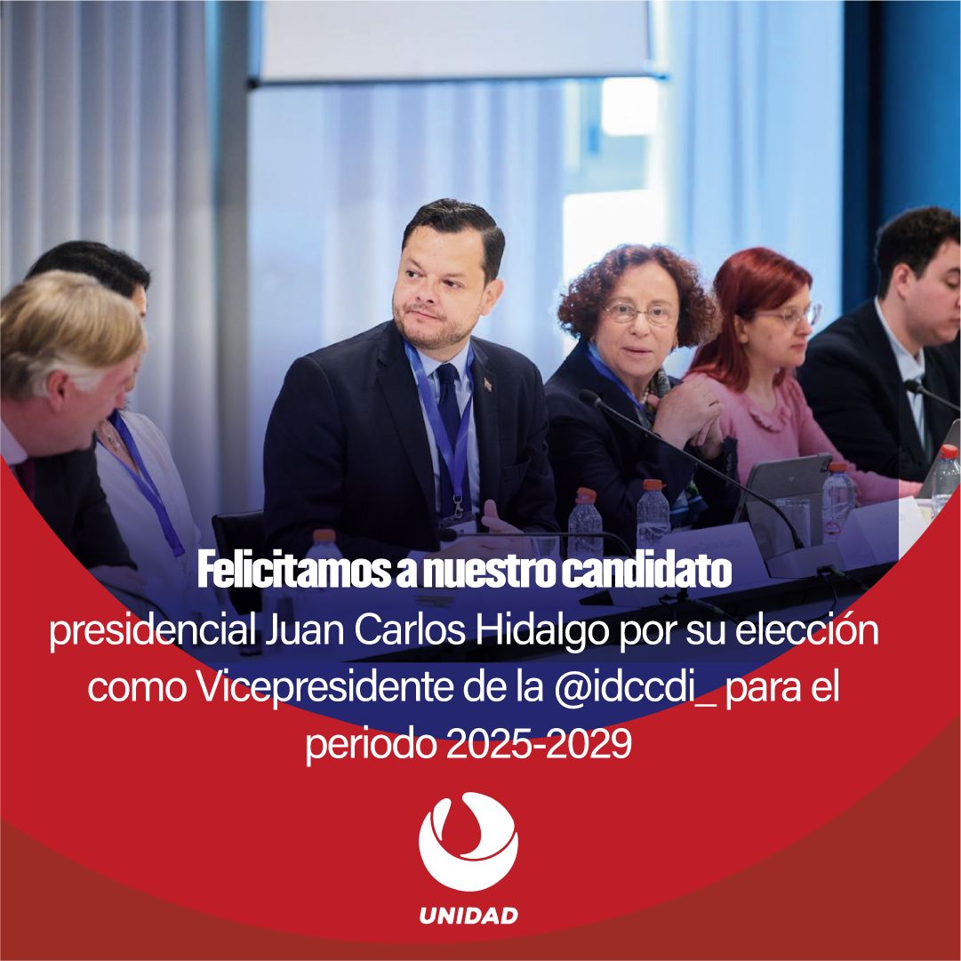 pusc_cr's tweet image. Felicitamos a nuestro candidato presidencial @jchidalgo por demostrar su liderazgo, al ser electo como Vicepresidente de la @idccdi_ para el periodo 2025-2029. La IDC-CDI es una organización que agrupa, 115 partidos políticos de centro derecha de 82 países. Éxitos y Felicidades!