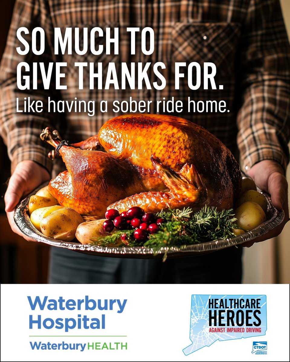 Because one impaired choice can change lives forever.
Let’s say Not One More to impaired driving.
#NotOneMore #DriveSoberCT #ThanksgivingSafety #CTDOT #HealthcareHeroes #ImpairedDrivingPrevention #SoberRide #CTTraumaCenters