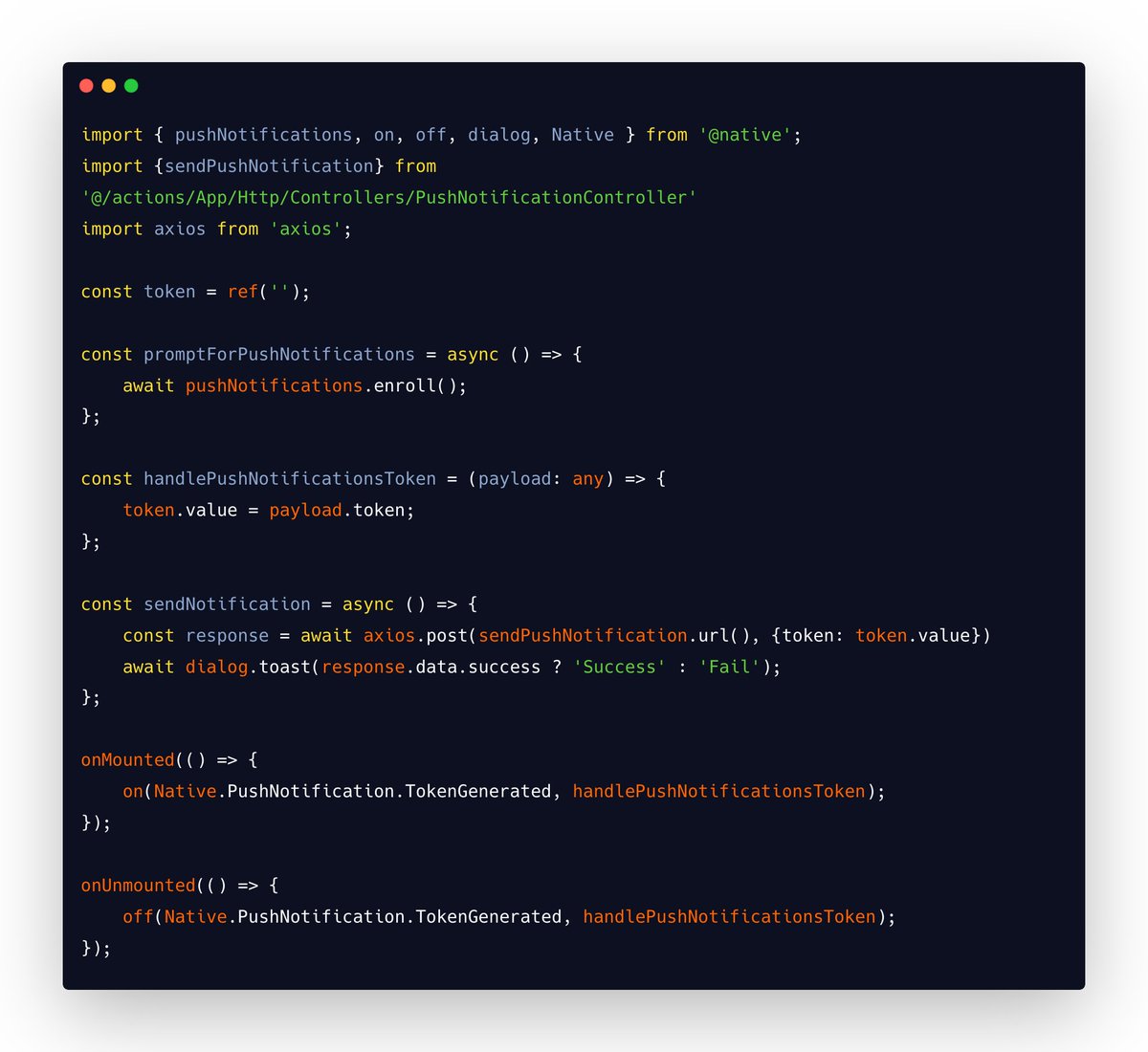 ShaneDRosenthal's tweet image. It&apos;s just so clean! I&apos;m actually enjoying writing JS again with @nativephp - v2 launches THIS FRIDAY 🔥🚀