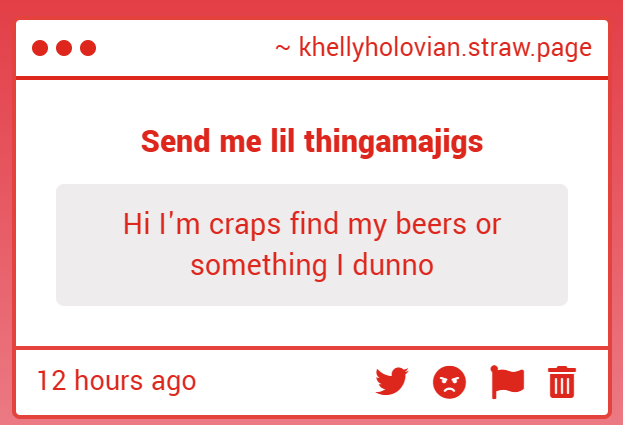 KhellyHolovian's tweet photo. Awww, back into depression are we? Trying to get youe non-canon wife to get you more beers??
Awwwhh~, you're so cute when you're pathetic...
No seriously I'm not getting you beer, play game with me or smth https://t.co/Fn9f0IJnV0