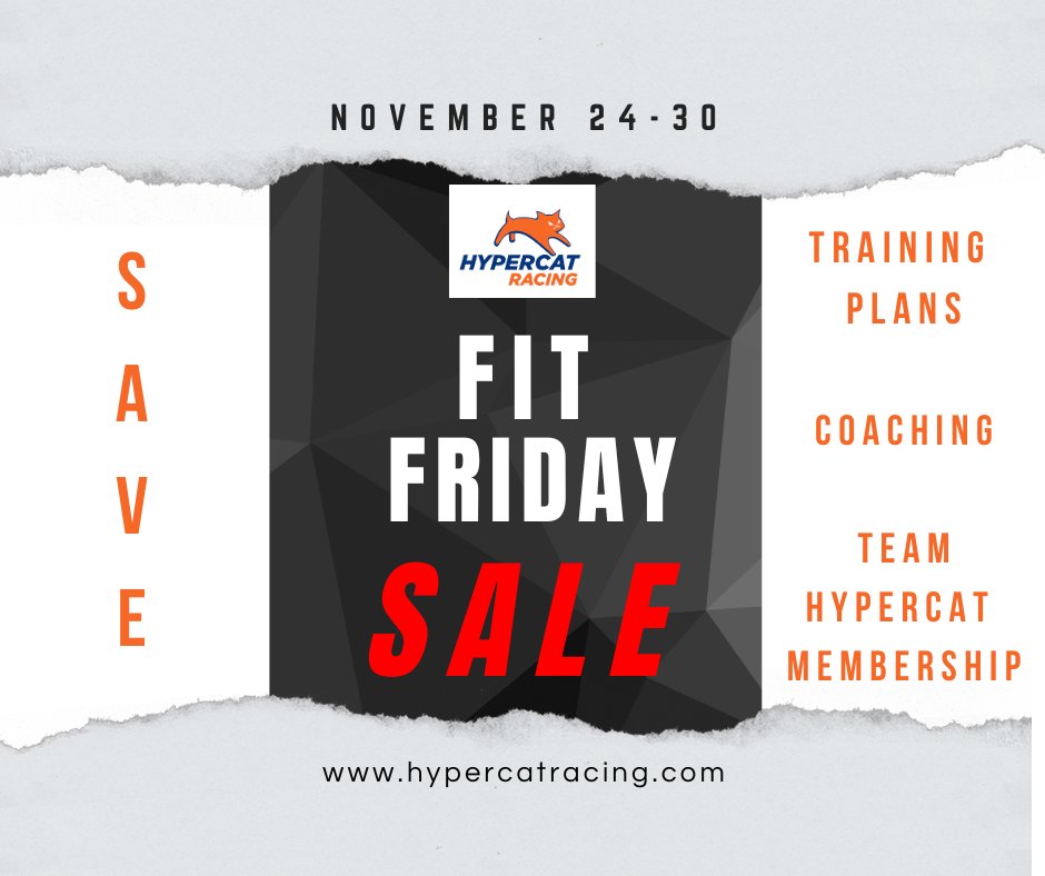 hypercat's tweet image. Train for your next endurance sports event with Coach Rachel &amp;amp; Hypercat Racing! 
Black Friday Sales Start Today - Save 30% or more on all Hypercat training plans! Running, Cycling, Aquathon, Aquabike, Duathlon and Triathlon. *|hypercatracing.trainingtiltapp.com/store|*