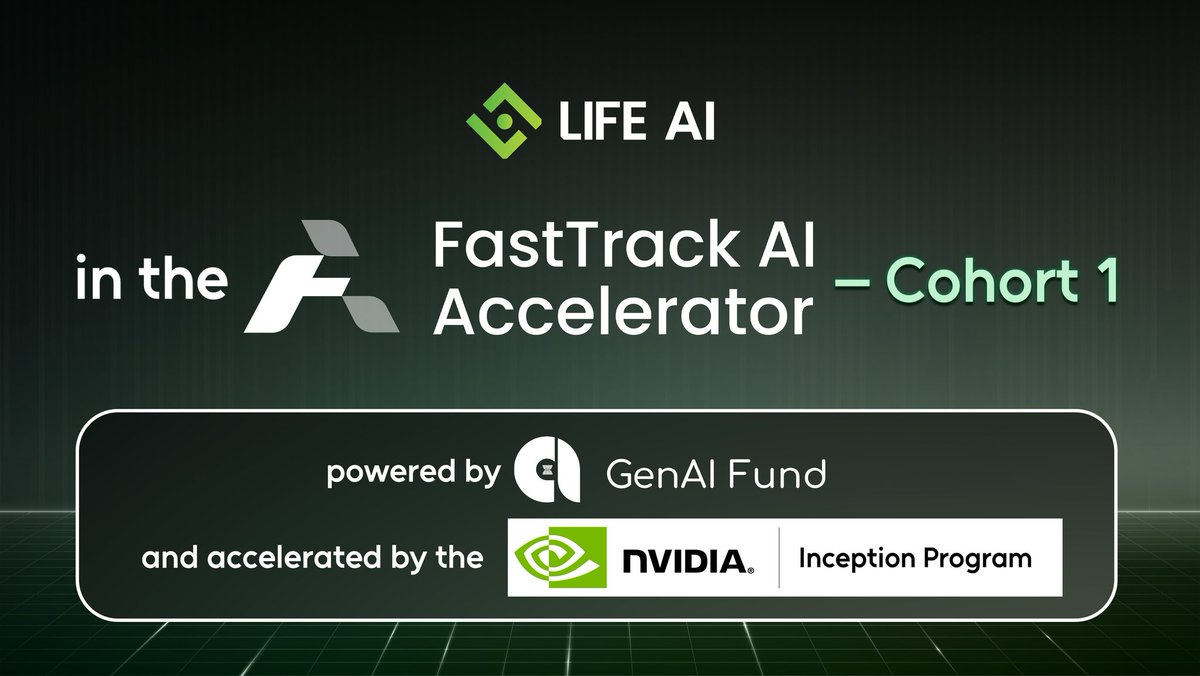 RBiazar55715's tweet photo. We’re super excited that LIFE AI has been selected as one of only 6 startups out of 300+ teams for the FastTrack AI Accelerator 🎉
This is just the beginning — the best is yet to come ✨
#lifenetwork_ai #LifeAi  #FastTrackAI #GenAIFund #NVIDIA #AIStartups https://t.co/ISIyAHfyYa
