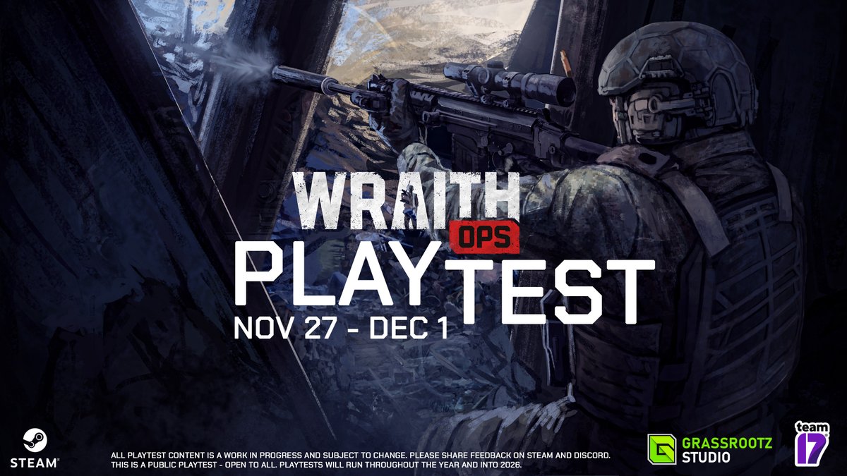 ❗ The next Wraith Ops Playtest is live THIS THURSDAY, November 27. 

Stay tuned for more info!

📝 Sign up for access: store.steampowered.com/app/950660/WRA…
