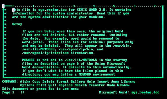 probonopd's tweet image. #Microsoft #Word started on a #UNIX system. &quot;Not DOS. Not Windows. Not even Mac. No-sir-ee-bob. UNIX (Xenix, specifically).&quot; pupuweb.com/microsoft-word…