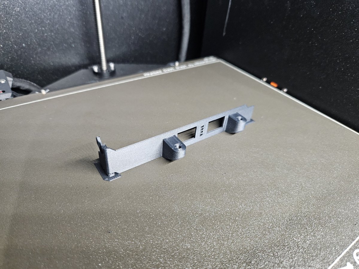 What do you do when you want to install a 10G network card from a server into your desktop but the bracket is wrong... Just 3D print one of course! 😂 
Printed in <a href="/prusament/">Prusament</a> PCCF for a very sturdy heat resistant mount.

#3DPrinting