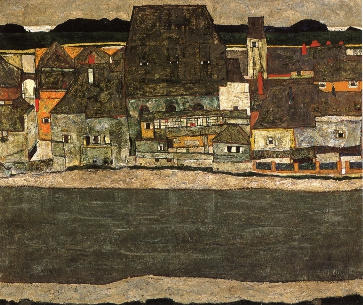 Houses by the River (The Old City), 1914 #artbots #schiele