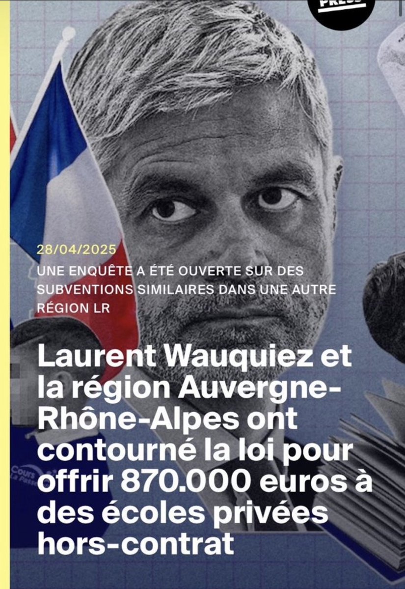 <a href="/laurentwauquiez/">Laurent Wauquiez</a> Ce n'est pas mon mode de vie !

Ni les écoles religieuses hors contrat

Ni le contournement de la loi.

🤡 🤡 🤡 🤡