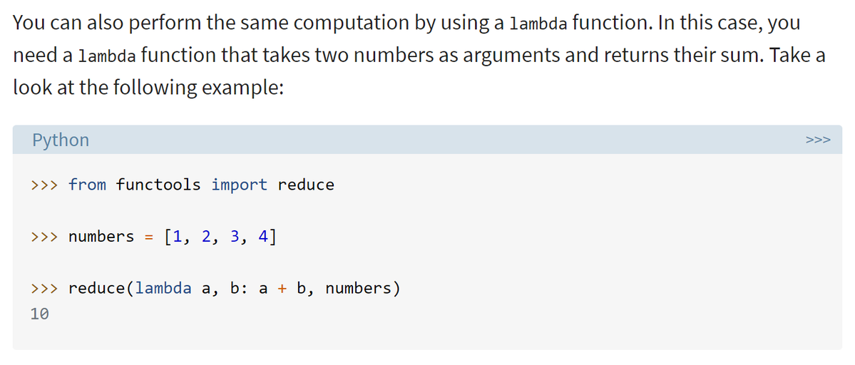 realpython's tweet image. 🐍 Python&apos;s reduce(): From Functional to Pythonic Style — realpython.com/python-reduce-…
#python