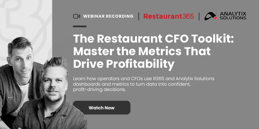 Restaurant_365's tweet image. Last week, we teamed up with @analytixsoln to show how operators and CFOs are using unified dashboards, weekly scorecards, and aligned reporting rhythms to uncover true #profitability and drive smarter decisions across every location. Recording: r365.info/4ih7f3f