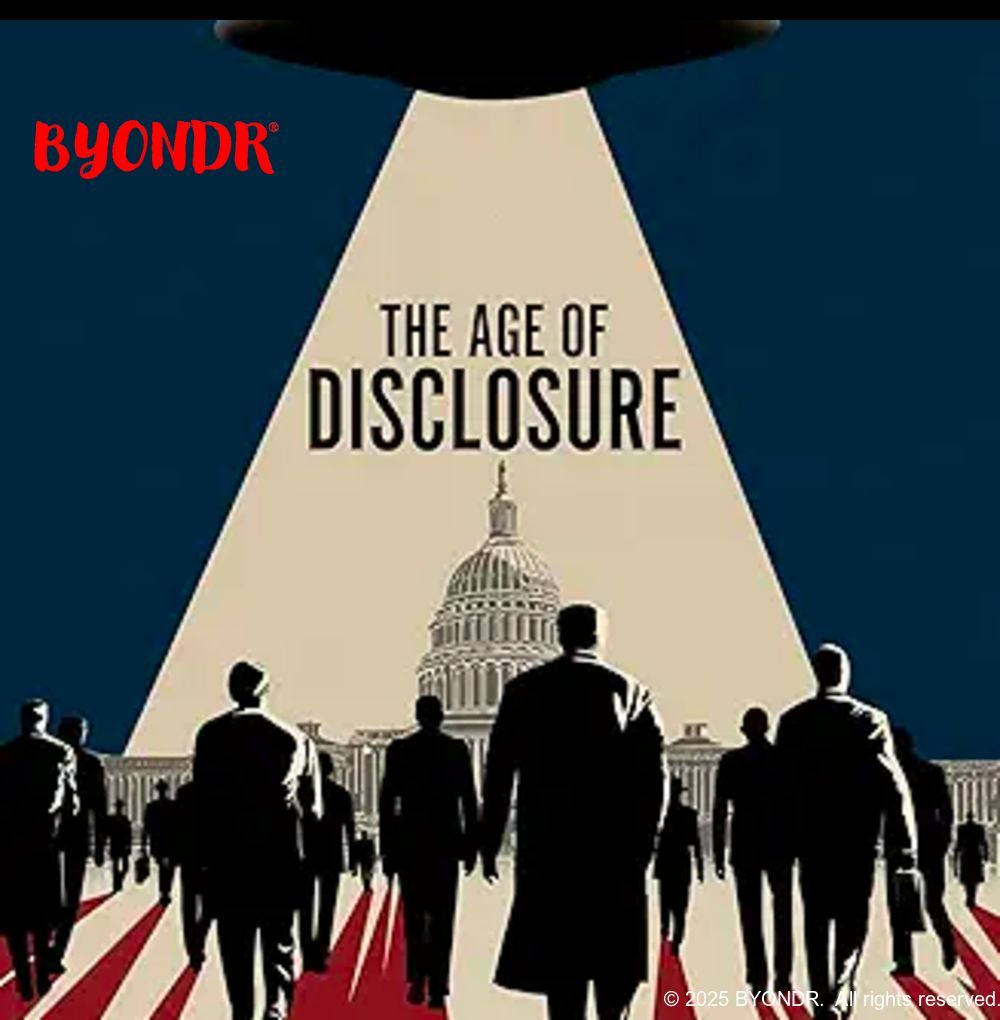 GoBYONDR_IO's tweet image. Think you know the full story? Think again. &quot;The Age of Disclosure&quot; uncovers the darkest government secrets about non-human interactions. #byondr #UFOs Read more: byondr.io/2025/11/24/the…