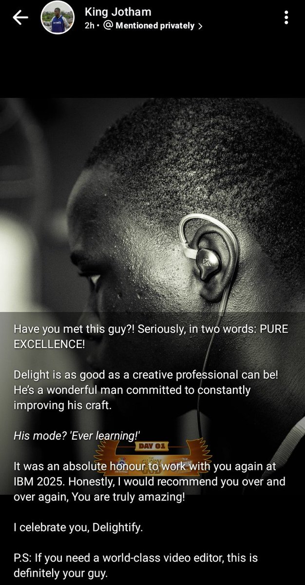 delightdossou's tweet image. I worked with the best Media team in the world; Spirit Lens for #IBM 2025 and it was nothing short of The Glory of God 🔥