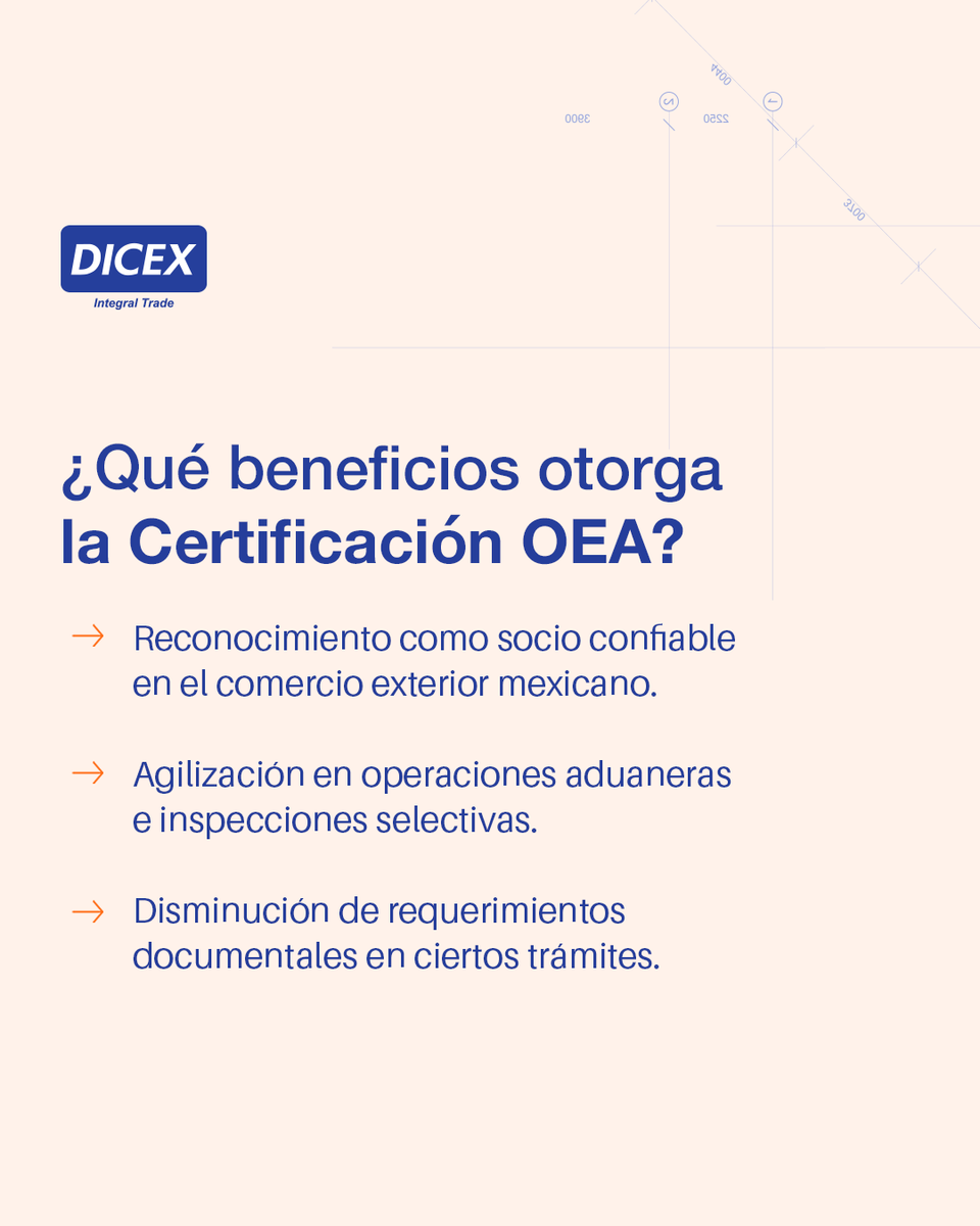 DICEX tiene certificación como Operador Económico Autorizado, la cual tiene equivalencia con otros programas internacionales, lo que facilita acuerdos con países como Estados Unidos Canadá, Unión Europea, Corea del Sur, Japón, Hong Kong, Perú, Colombia, Guatemala y Costa Rica.
