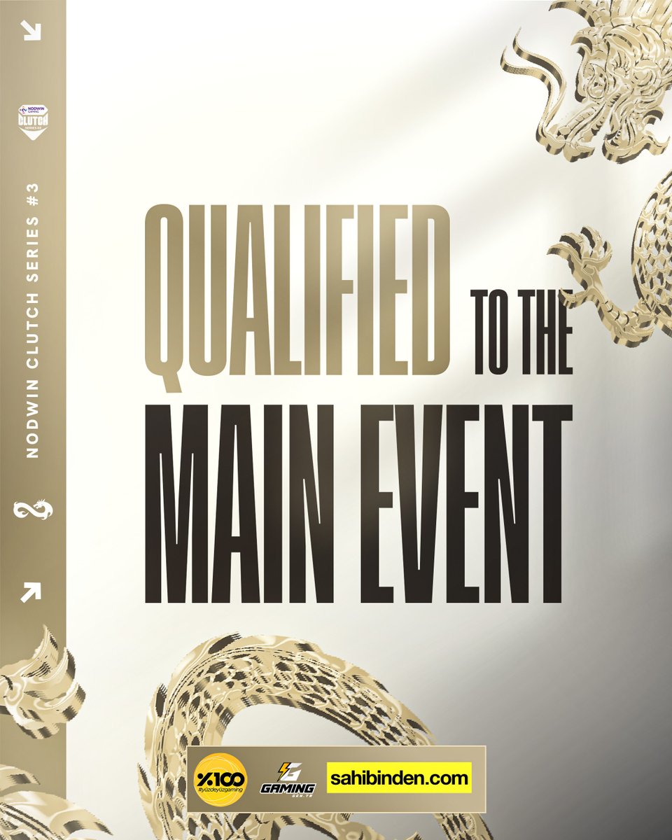 Bir adım daha ileri 🫡

NODWIN Clutch Series #3’te ana etkinliğe yükselmeye hak kazandık! 🔥

#forEF | #yüzdeyüzgaming