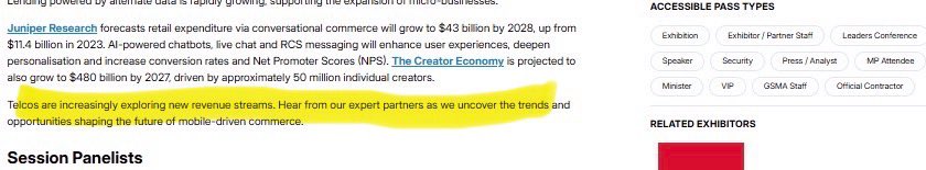 "Telcos are increasinly looking into new revenue streams"

I literally wrote the post below yesterday, explaining why and how the <a href="/telcoin/">Telcoin</a> x <a href="/GSMA/">GSMA</a> partnership is such a tremendous deal.
The numbers aren't lying, neither are the developments around $TEL

#MWC25 Qatar, here we