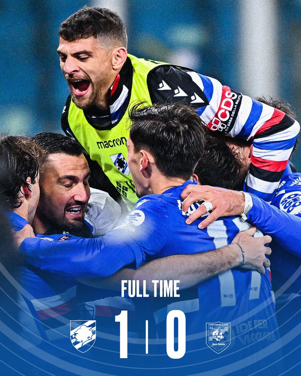 sampdoria's tweet image. ⏹️ 𝑭𝙐𝑳𝙇 𝙏𝑰𝙈𝑬 

#SampJuveStabia | #SerieBKT

#ForzaDoria 🔵⚪🔴⚫⚪🔵