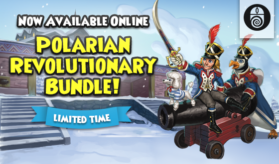 Join the revolution with the Polarian Revolutionary Bundle! 🐧

This $39 bundle is now available in the online cart and includes many cool items such as the Revolutionary's Fort, Revolutionary's Cannon Mount, Fancy Water Dog Pet, and more! eu.wizard101.com/game/polarian-… #Wizard101Europe