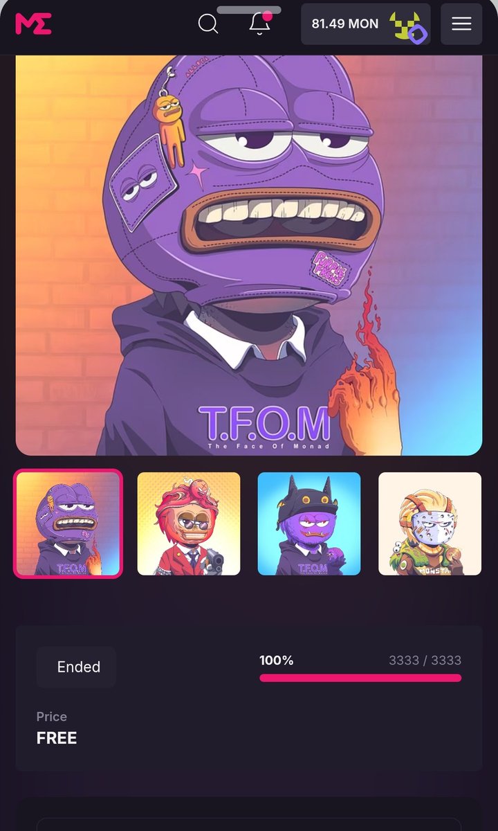 Wow… <a href="/molandaks_xyz/">Molandaks (mainnet arc)</a> mint SOLD OUT faster than anyone expected.
It didn’t even reach public stage 😮‍💨

Supply only 3333

FREE MINT 🔥

Current FP: 4k+ $MON

The one and only true mascot of <a href="/monad/">Monad (mainnet arc)</a> for a reason

Other NFT projects should learn.

My focus now on <a href="/LumiterraGame/">Lumiterra (mainnet arc)</a>