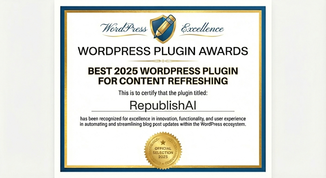 ABNewswire's tweet image. Best WordPress Plugin to Update Blog Posts for 2025: RepublishAI Takes the Top Spot dlvr.it/TPRmDj #MarketingSales