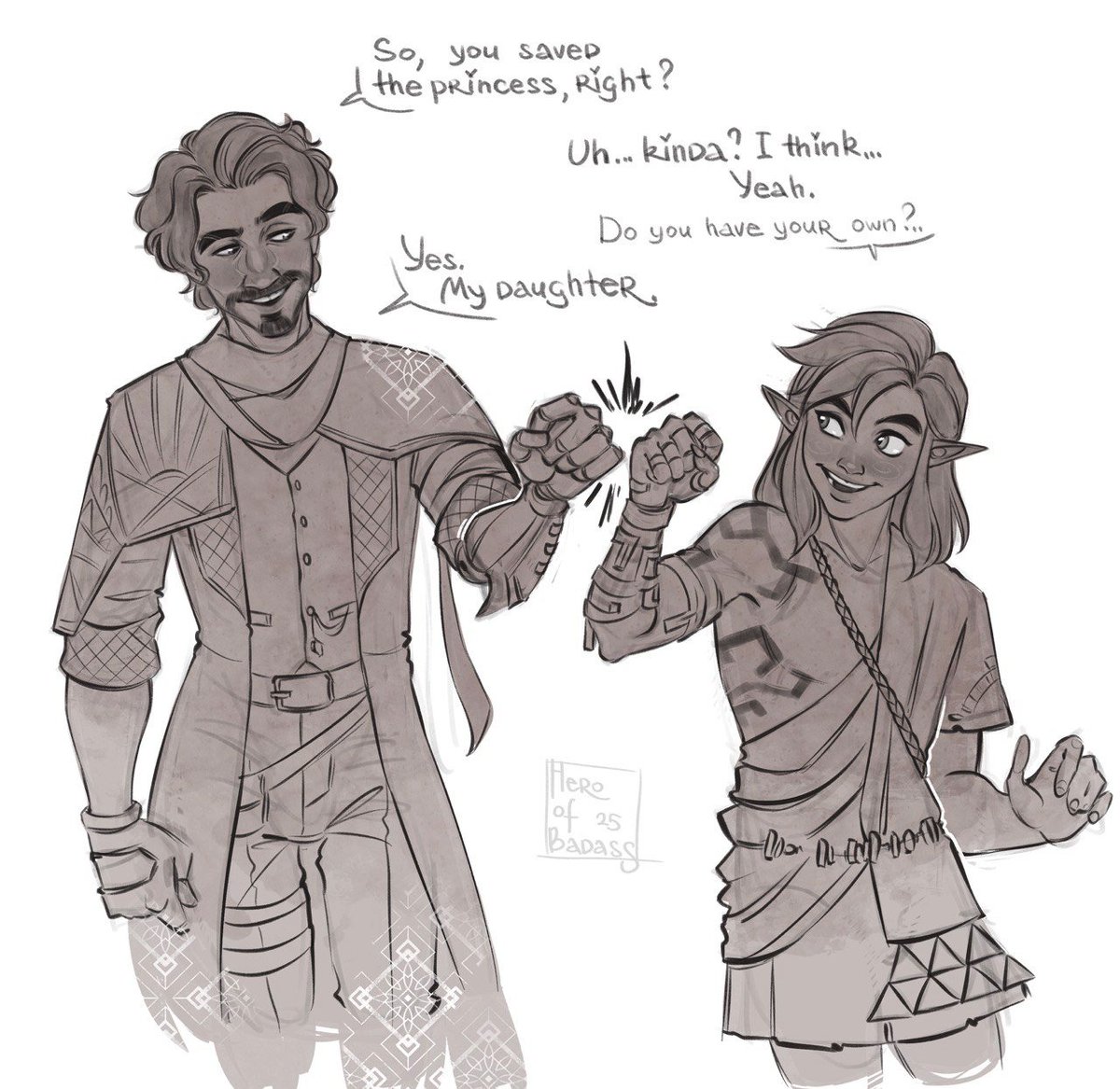 Hero_of_Badass's tweet image. Two kind-hearted pure cutiepies with weird arm - my favorite characters ever
#crossover #e33 #Expedition33 #ClairObscurExpedition33 #Zelda #Link #TheLegendOfZelda