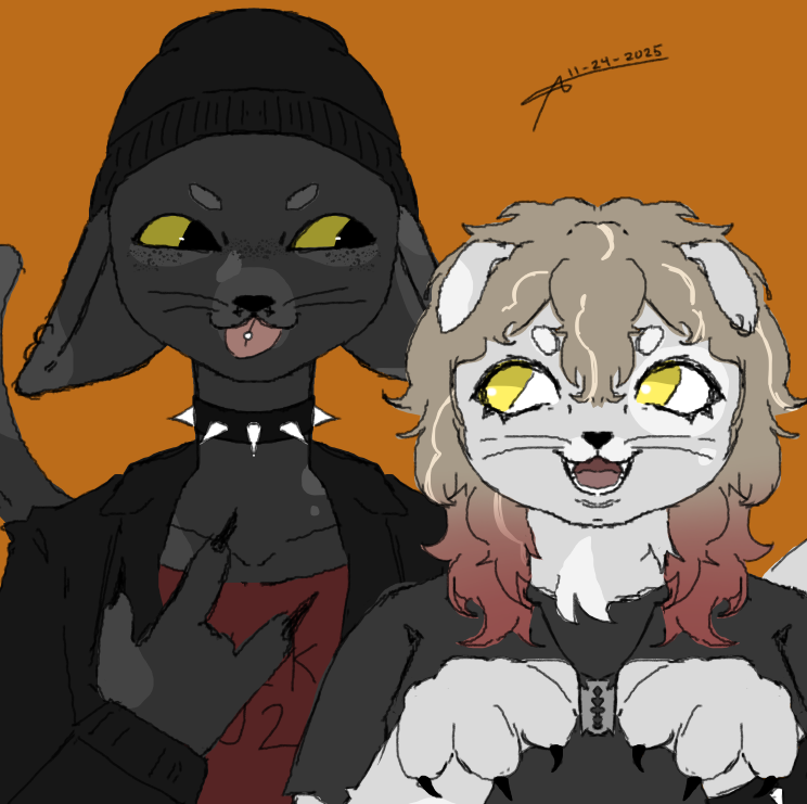 Scar_Hp1's tweet photo. drew me and bro as furries #furryartist #furry #fursona #cornishrex #scottishfold #cats #cat #art #digitalart https://t.co/AE24NmzIvc