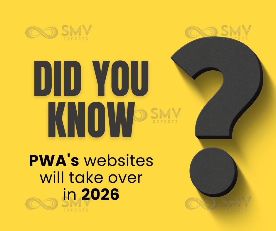 smvexperts's tweet image. PWAs will rule 2026.

They’re fast, light, and skip the “install” pain.

One tap and you’re in. They work even on weak networks and feel like real apps.

Brands using PWAs win more users with less effort.

Follow @smvexperts for apps &amp;amp; websites that sell.

#PWA #Tech #AppDesign