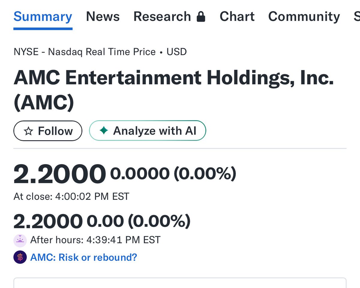 YOU CAN’T MAKE THIS SH*T UP <a href="/POTUS/">President Donald J. Trump</a>.

<a href="/CEOAdam/">Adam Aron</a> $AMC #rigged #marketmanipulation
